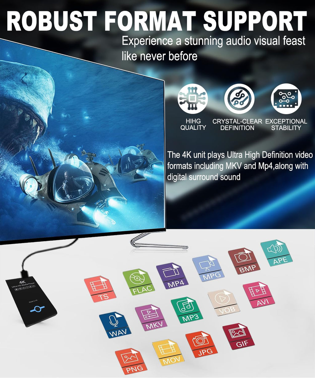4K Ultra HD Media Player & HDD Enclosure 2-in-1 T800