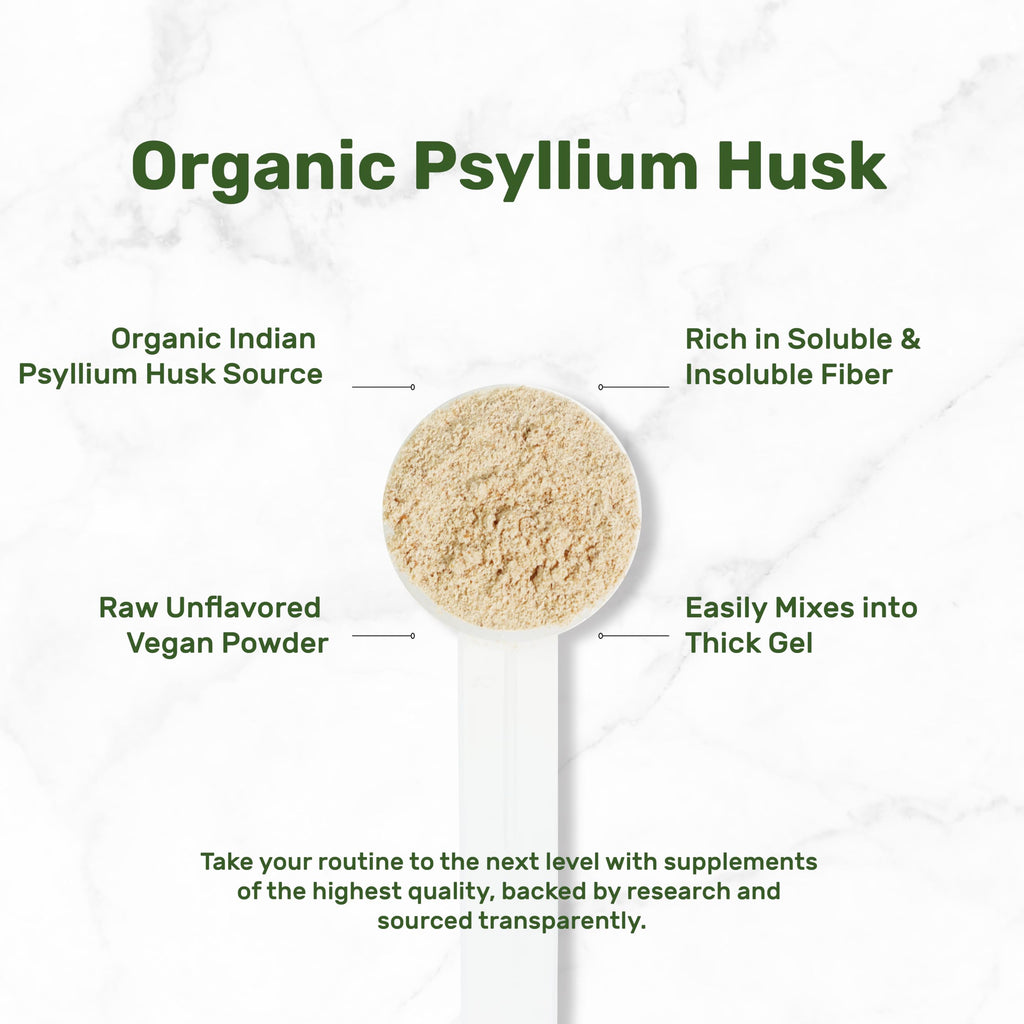 Organic Psyllium Husk Powder 3lbs Unflavored Soluble Fiber A5697