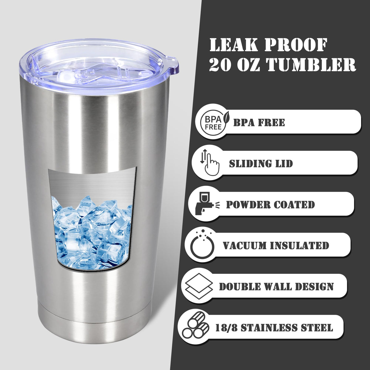 20 oz Insulated Stainless Steel Tumbler D73113