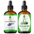 Lavender Duo Combo Glass Bottles with Droppers 4 Fl oz W991
