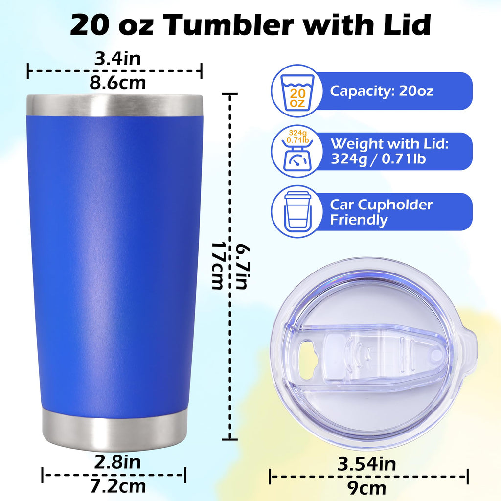 20oz Insulated Tumbler with Lid Dark Blue Z5768
