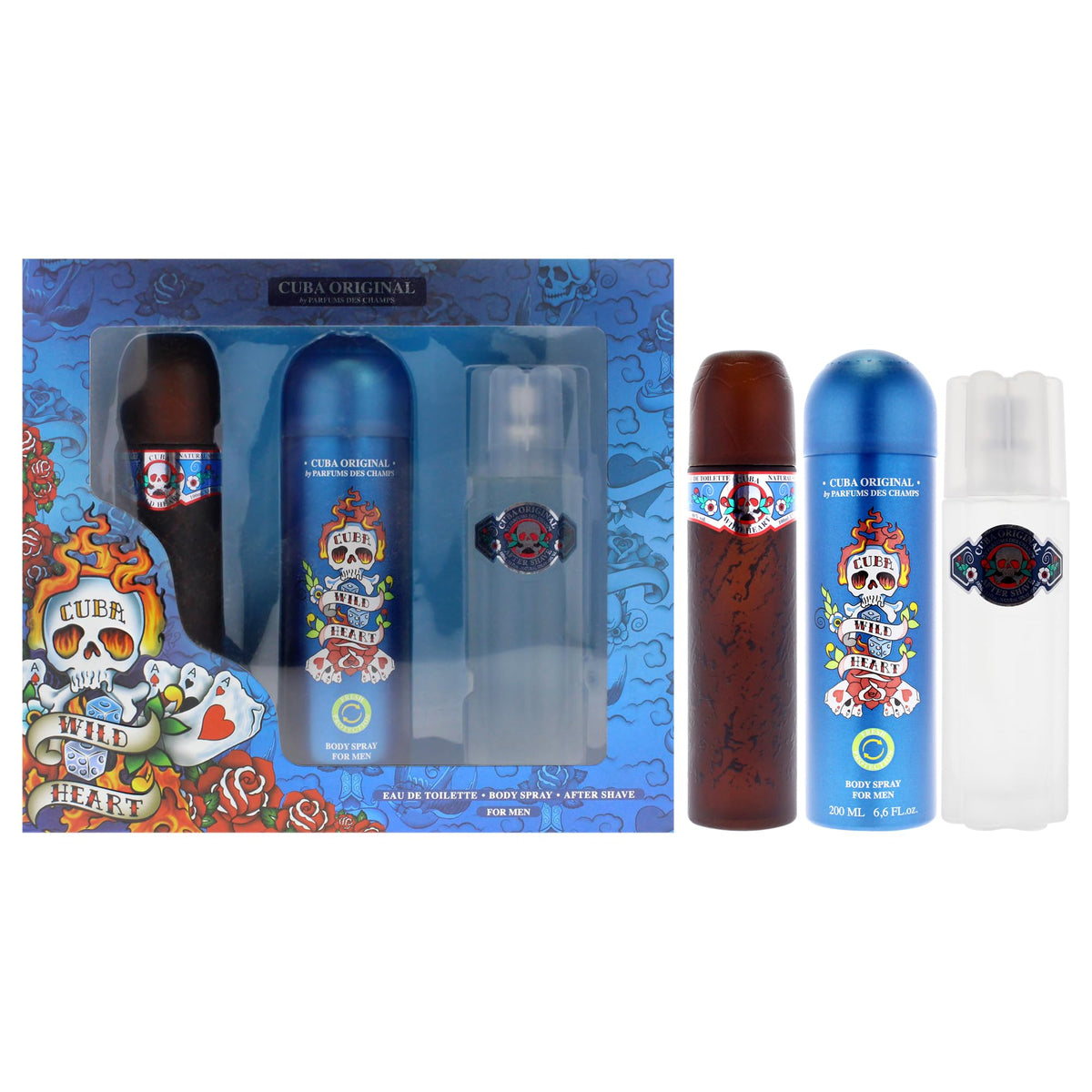 3 Pieces Eau de Toilette After Shave Body Spray Gift Set P880
