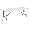 6-Foot Bi-Fold Granite White Plastic Folding Table F957