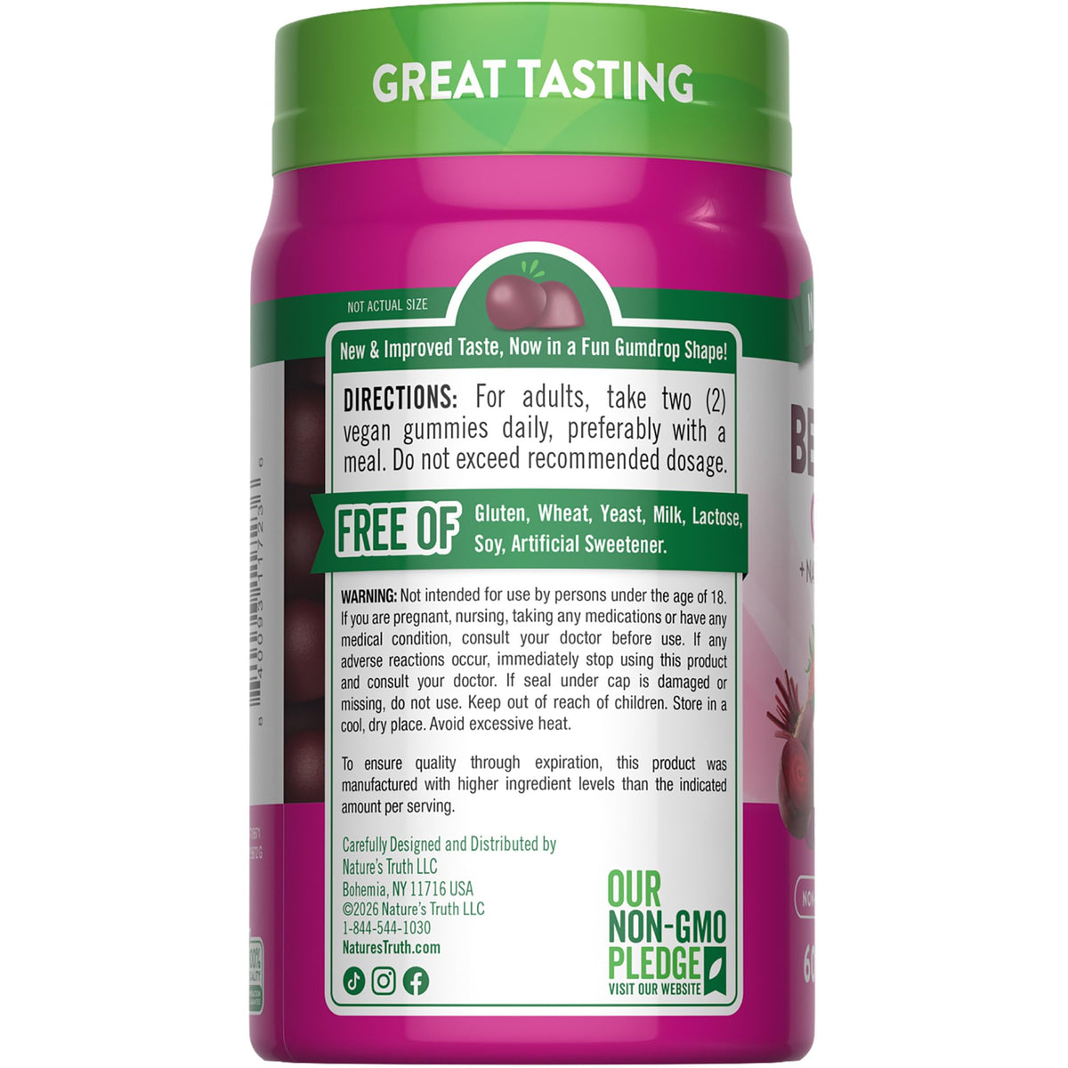 Beet Root Gummies 60 Count M123