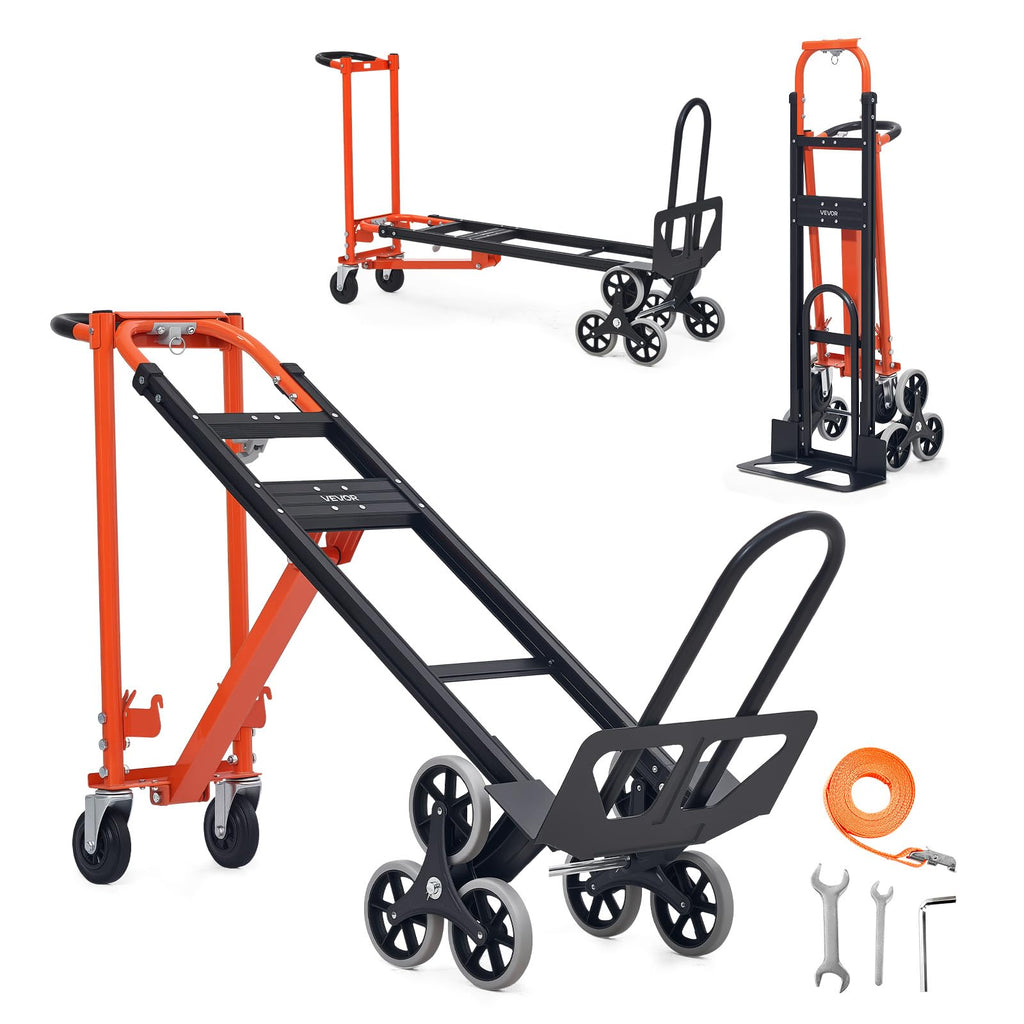 3 in 1 Convertible Stair Climbing Cart 770 lbs Folding Hand Truck Dolly E37664