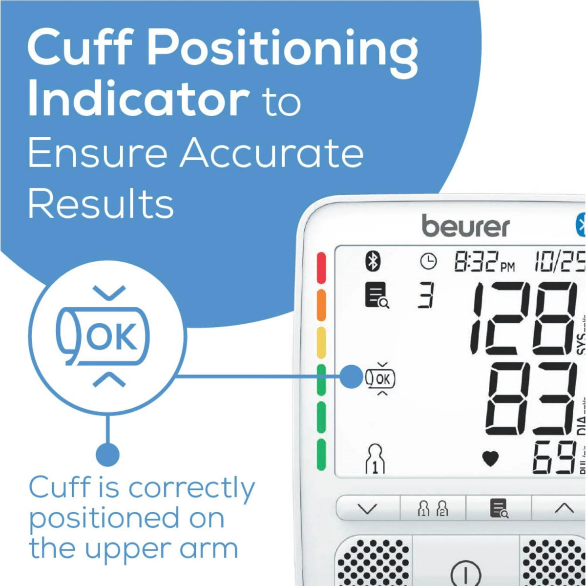 Upper Arm Blood Pressure Monitor with Bluetooth and Talking Function E30578