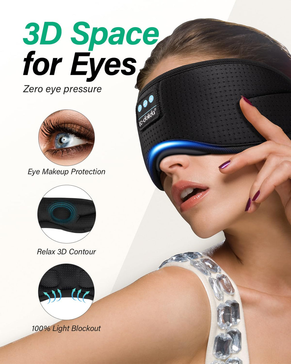 Bluetooth Sleep Mask with Headphones S27082