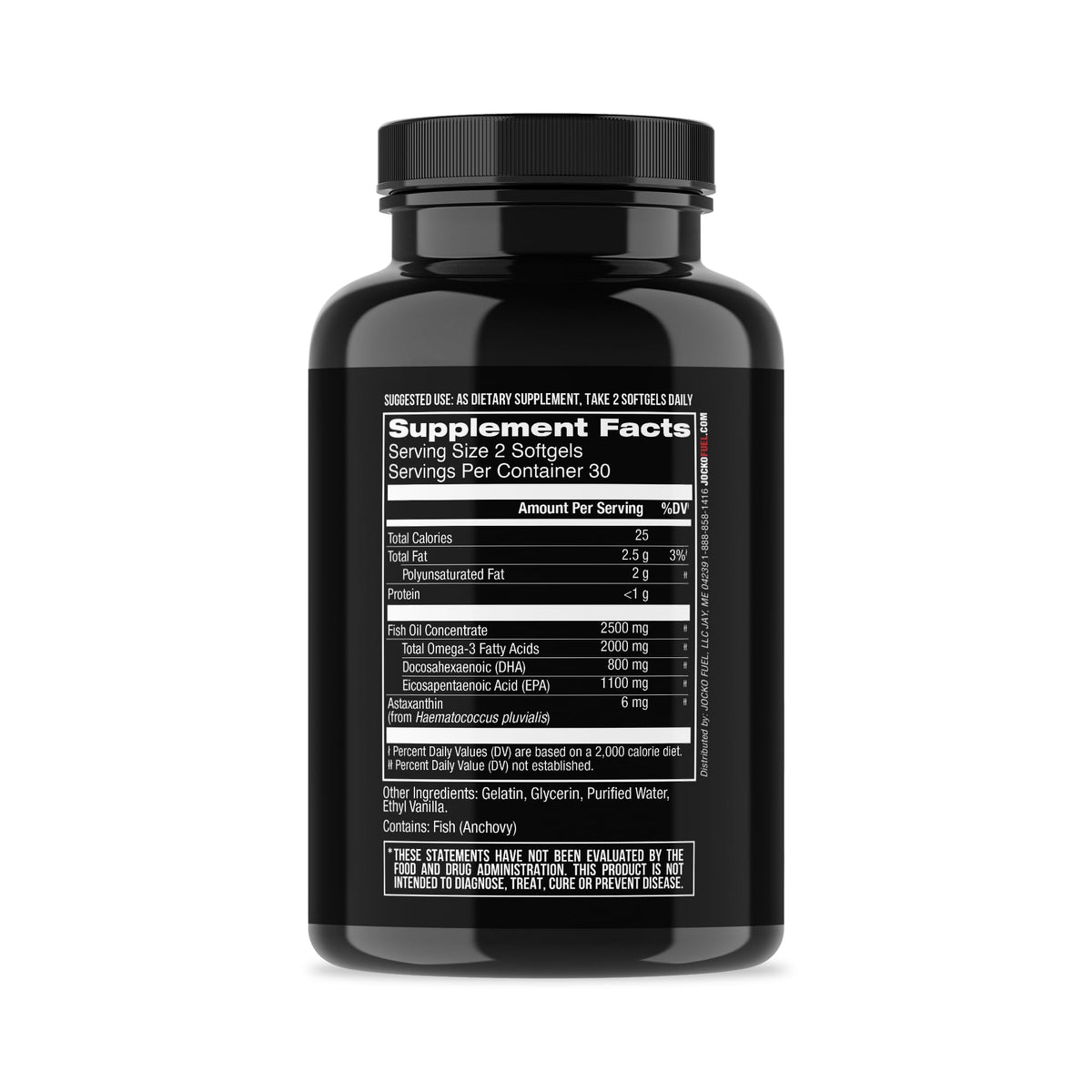 Omega 3 Fish Oil Supplement 2000mg Softgel N493584