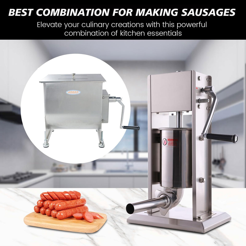 Stainless Steel Sausage Stuffer and Meat Mixer W8737