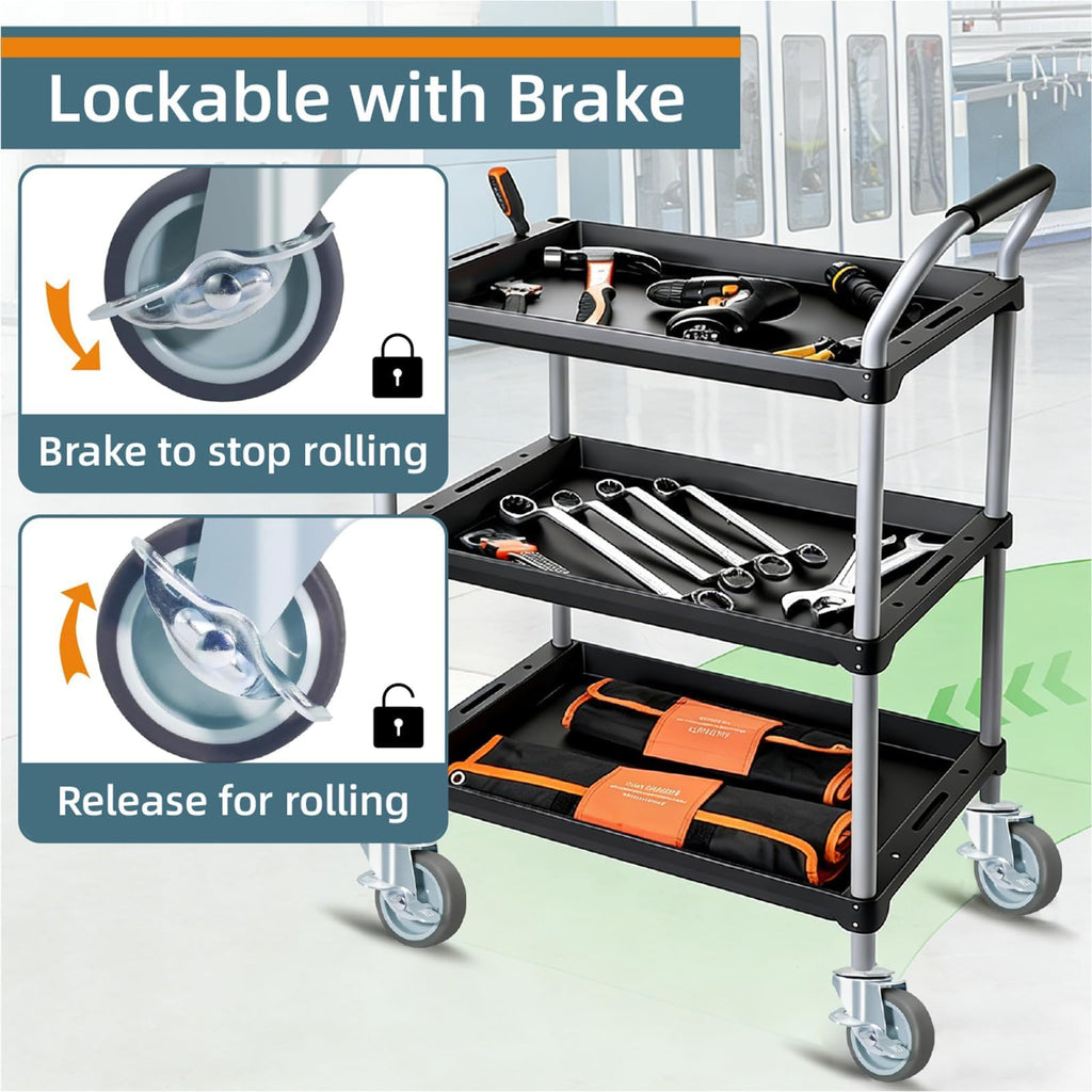 Set of 4 Stem Casters with Brake G54177