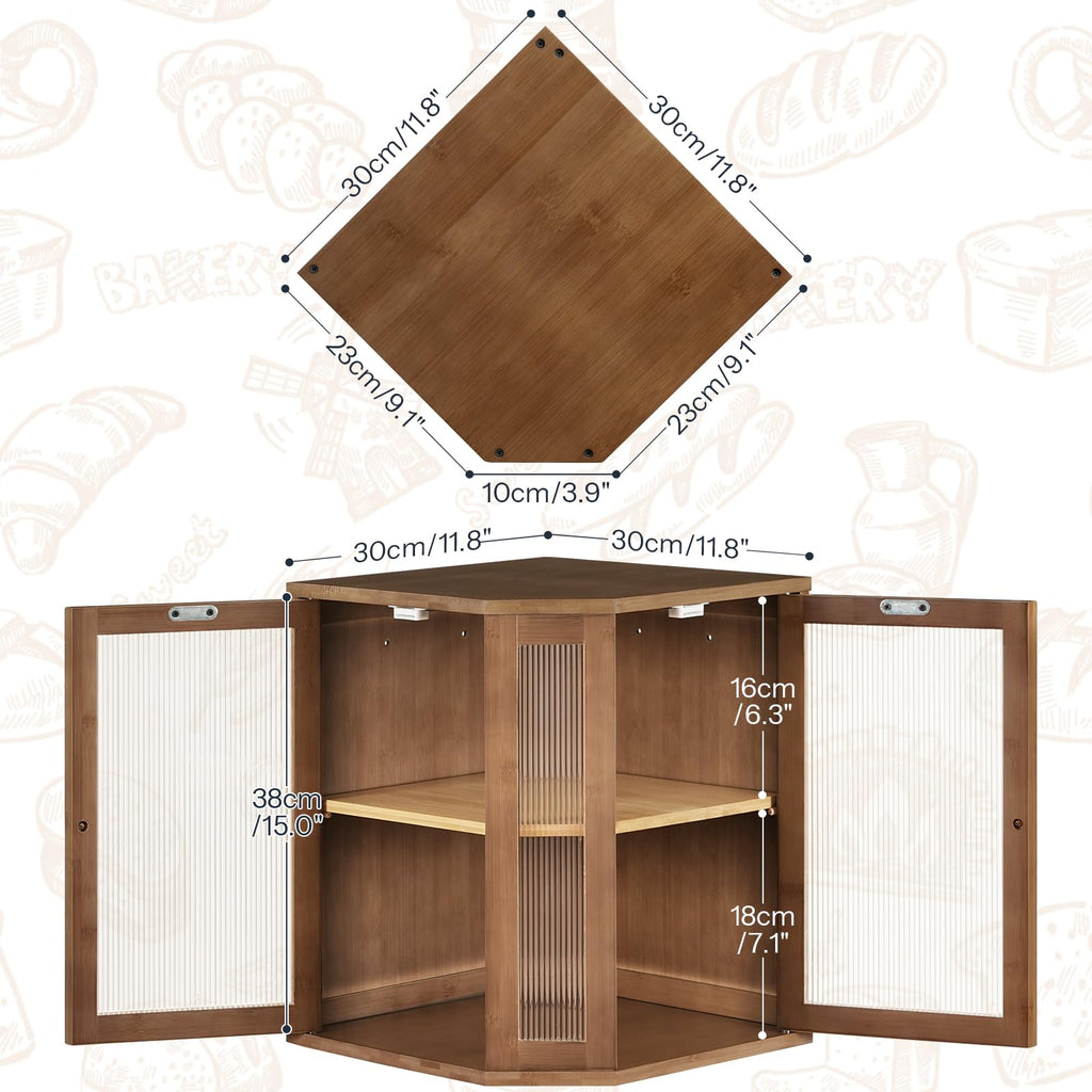 Bamboo 2-Tier Bread Box G457
