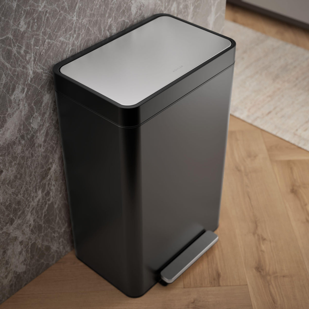 13-Gallon Stainless Steel Step Trash Can S4086