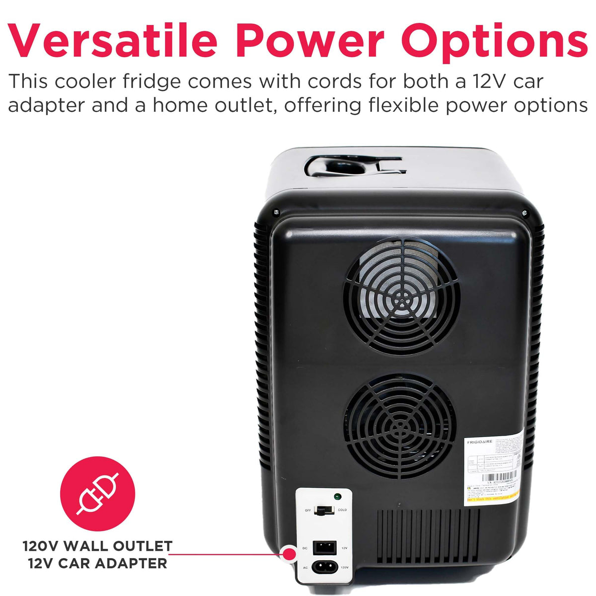 10L Brushed Black Stainless Mini Personal Fridge Cooler M753