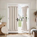 100% Blackout Linen Door Curtains 26x72 Inch J272693