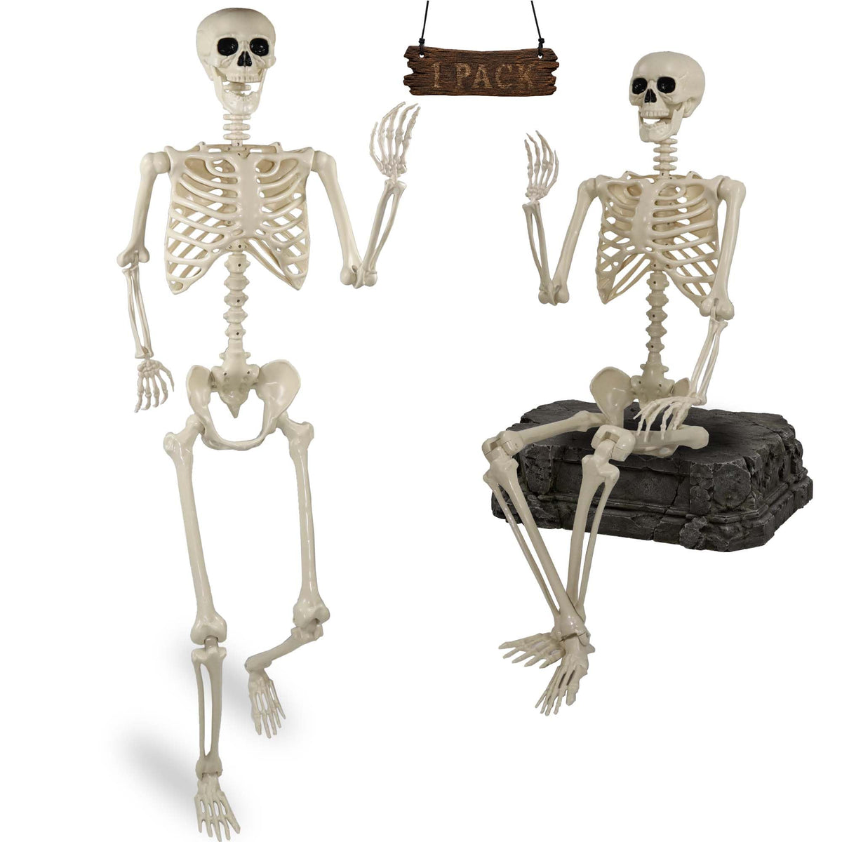 5.4ft Posable Life Size Skeleton with Movable Joints D589