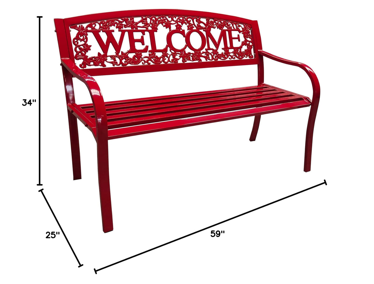 Metal Welcome Bench G3825
