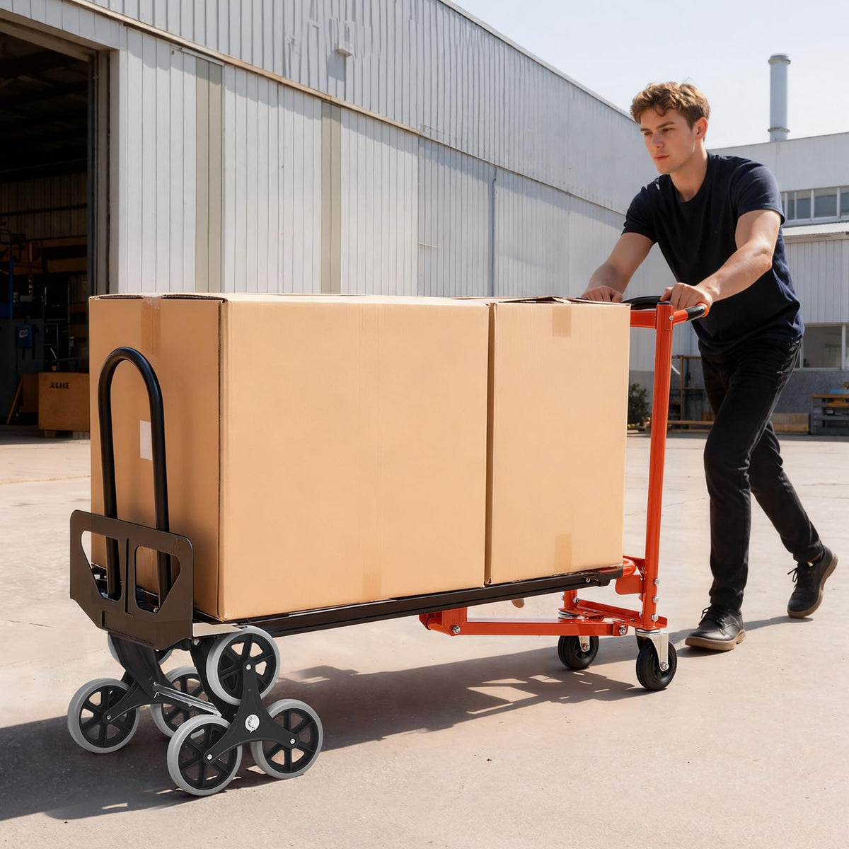 3 in 1 Convertible Stair Climbing Cart 770 lbs Folding Hand Truck Dolly E37664