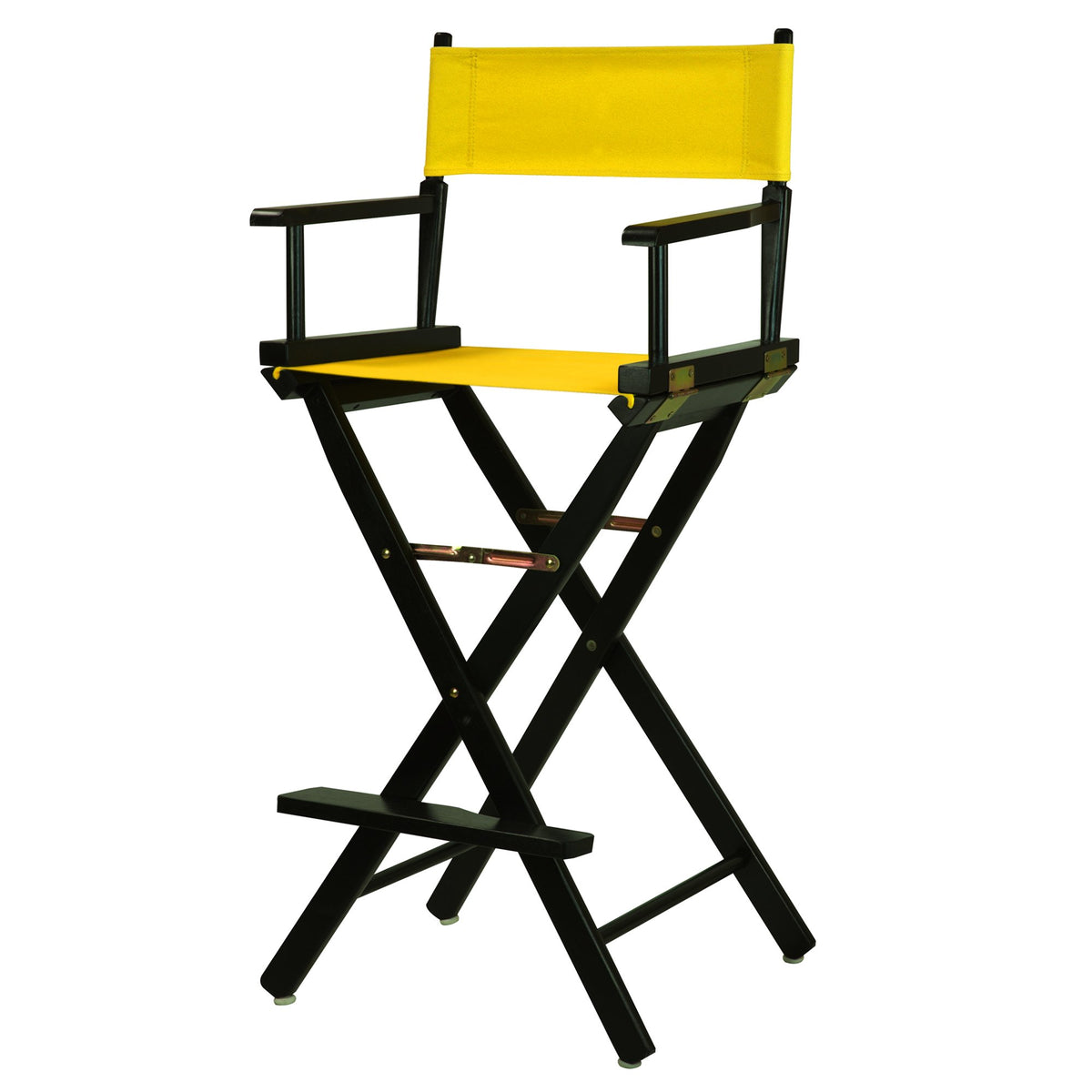 Director Chair Bar Height Black Frame Gold Canvas T9845
