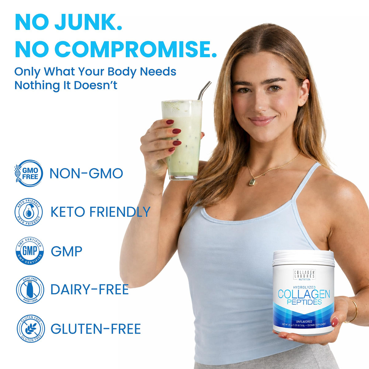 Hydrolyzed Collagen Peptides 20 oz Unflavored Powder T100494