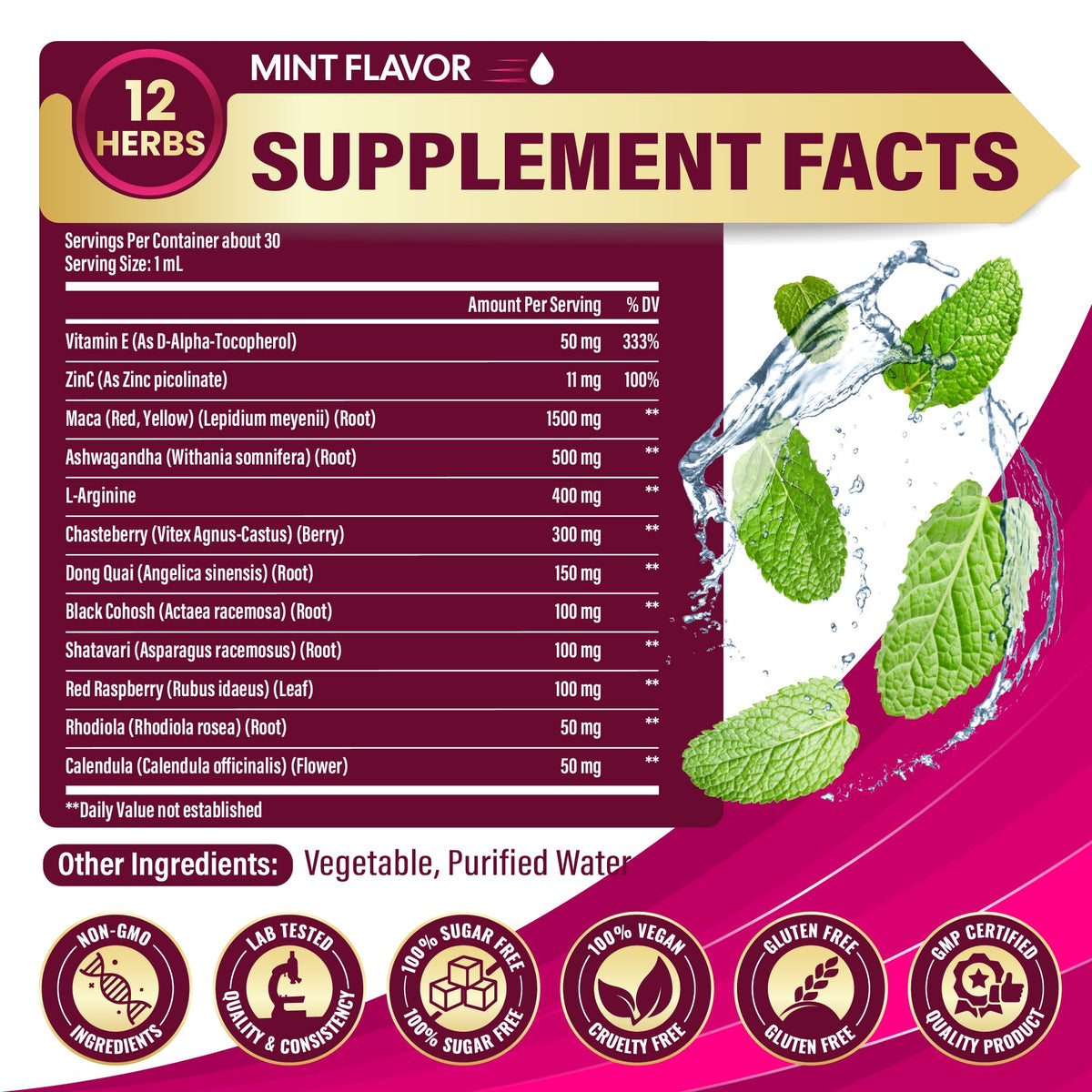 Maca Root Liquid Drops with Ashwagandha 1 Fl Oz E8418