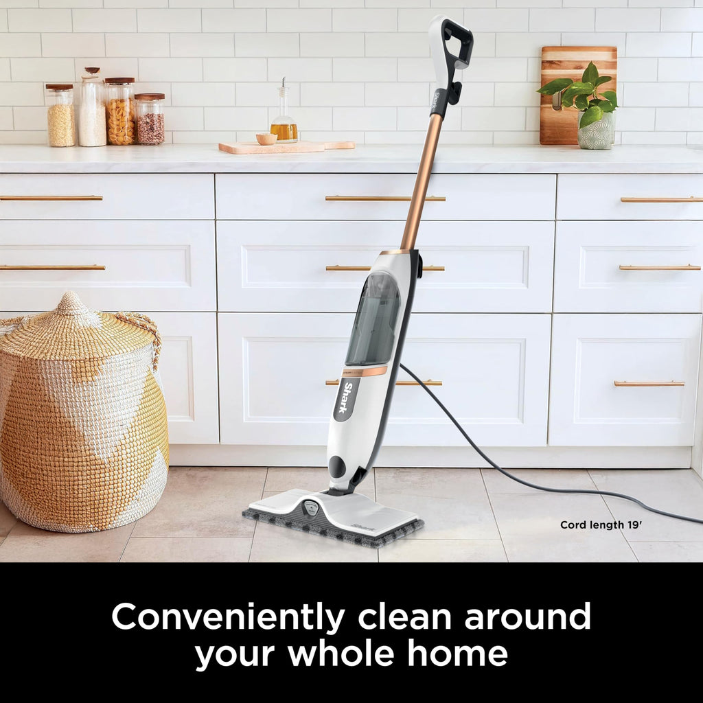 Steam Mop with 3 Steam Modes, 2 Washable Pads W931172