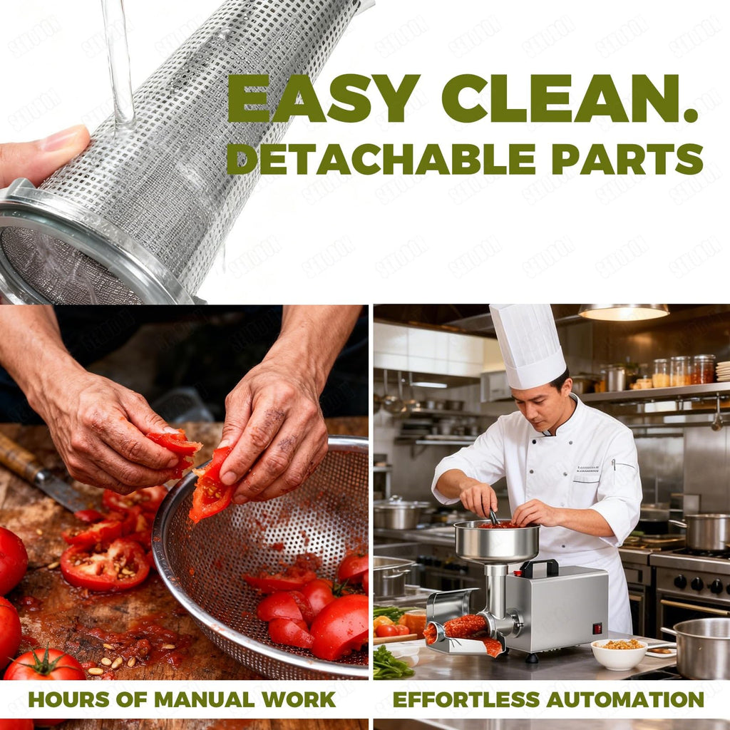 450W Metal Tomato Sauce Maker 8.5in Food-Grade Stainless Steel T72549