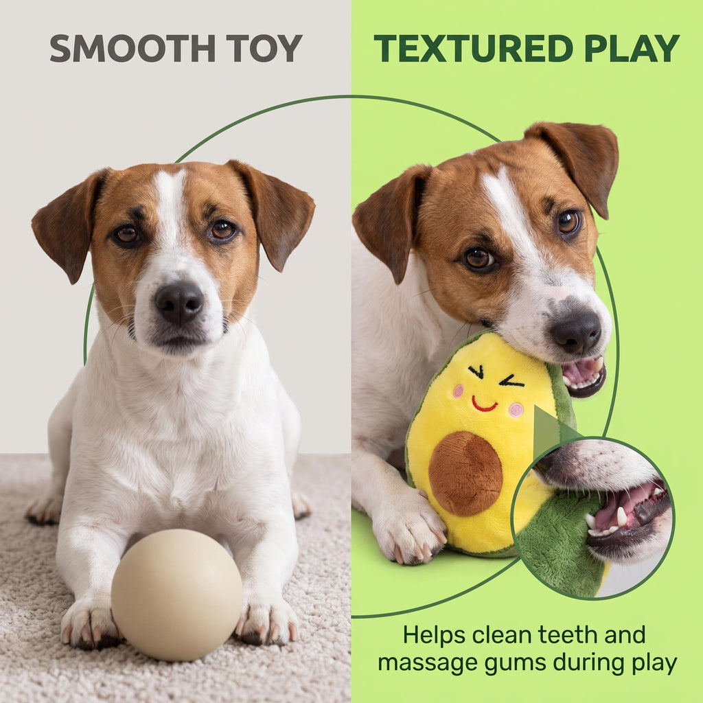 Squeaky Plush Avocado Dog Chew Toy M72219