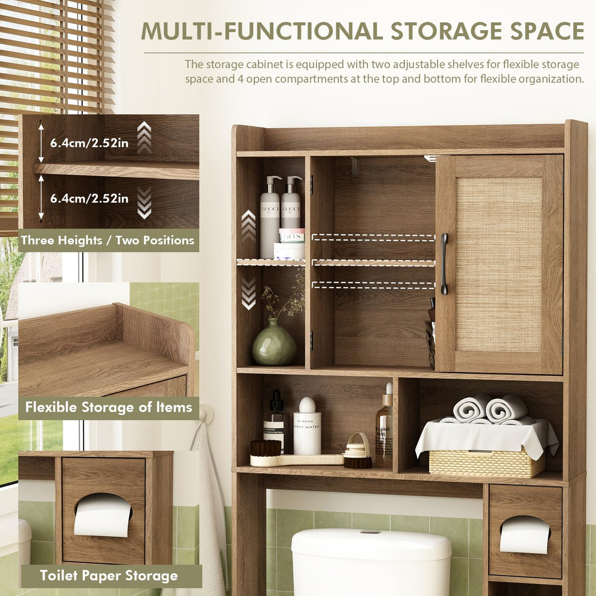 Over The Toilet Storage Cabinet W6384
