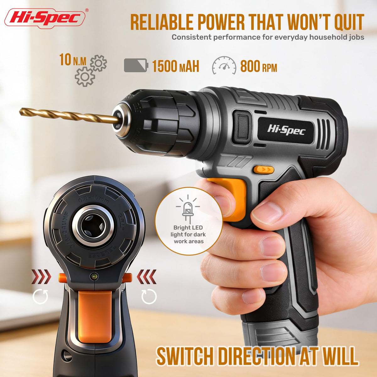 8V Cordless Drill Set & Household Tool Kit C22997