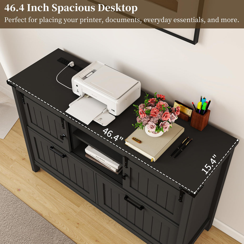 Lateral File Cabinet with Charging Station Q7866