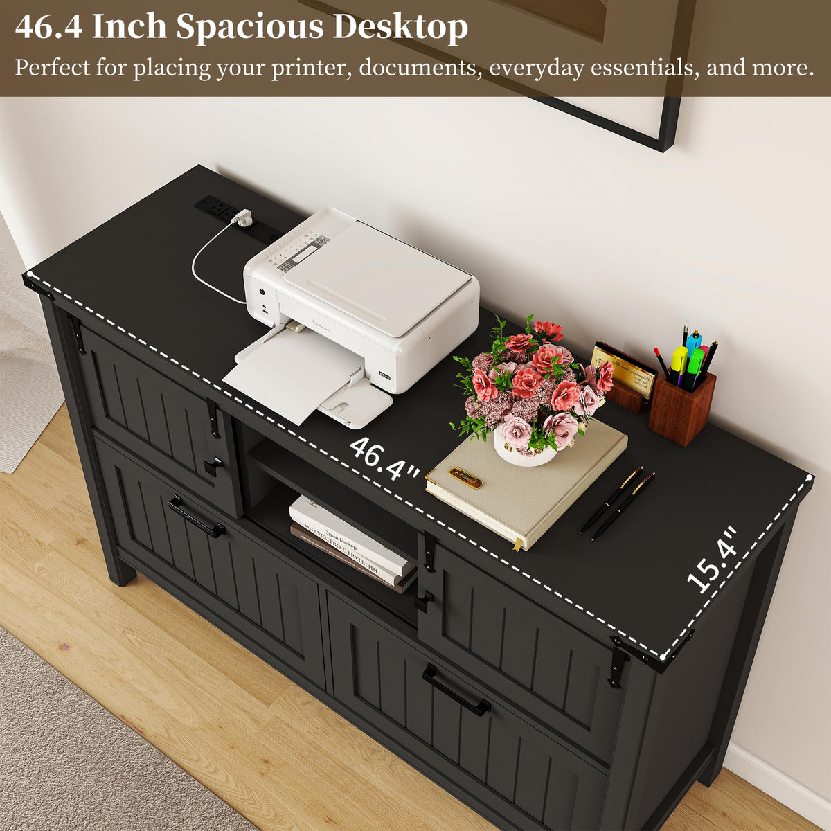 Lateral File Cabinet with Charging Station Q7866