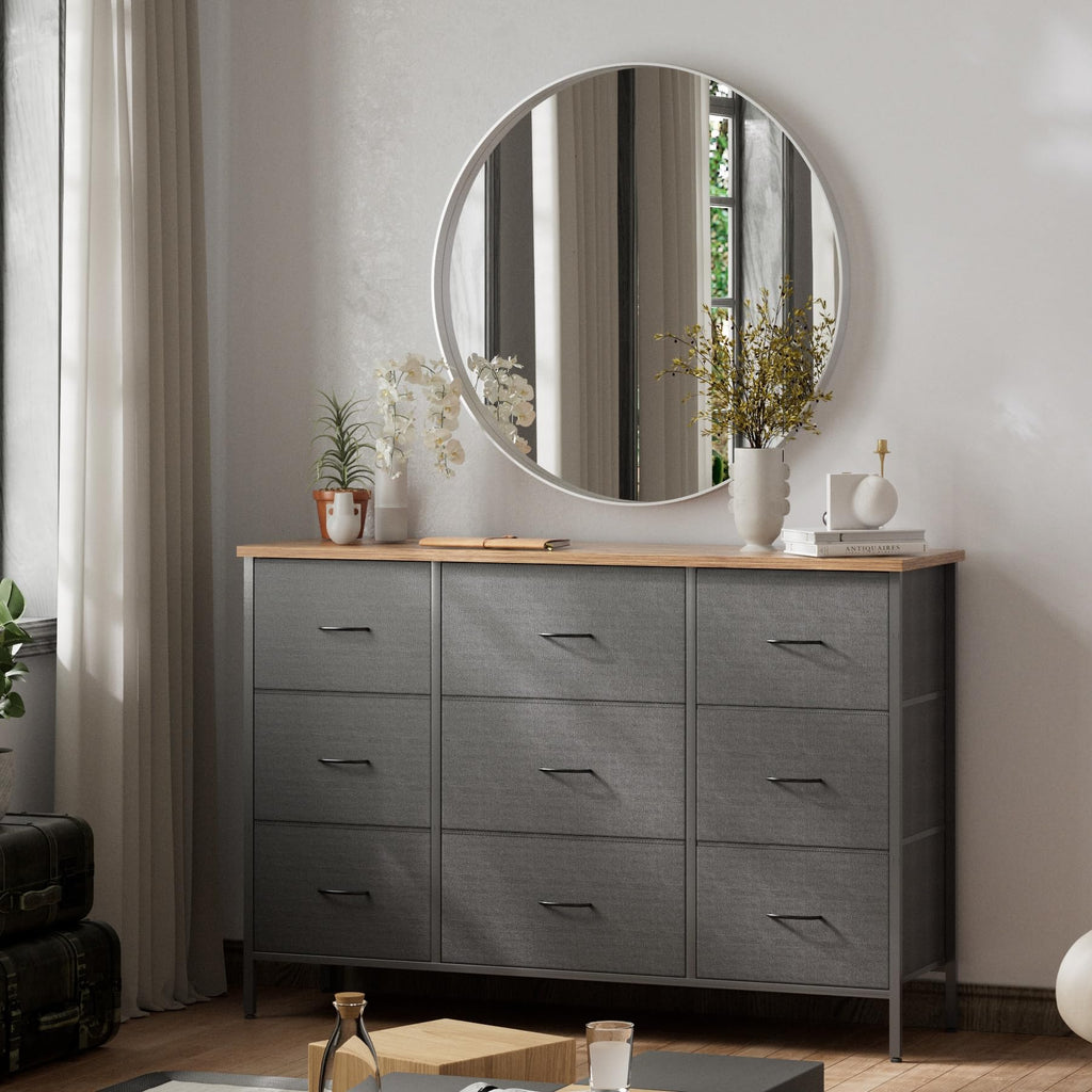 Black 9 Drawer Dresser U852