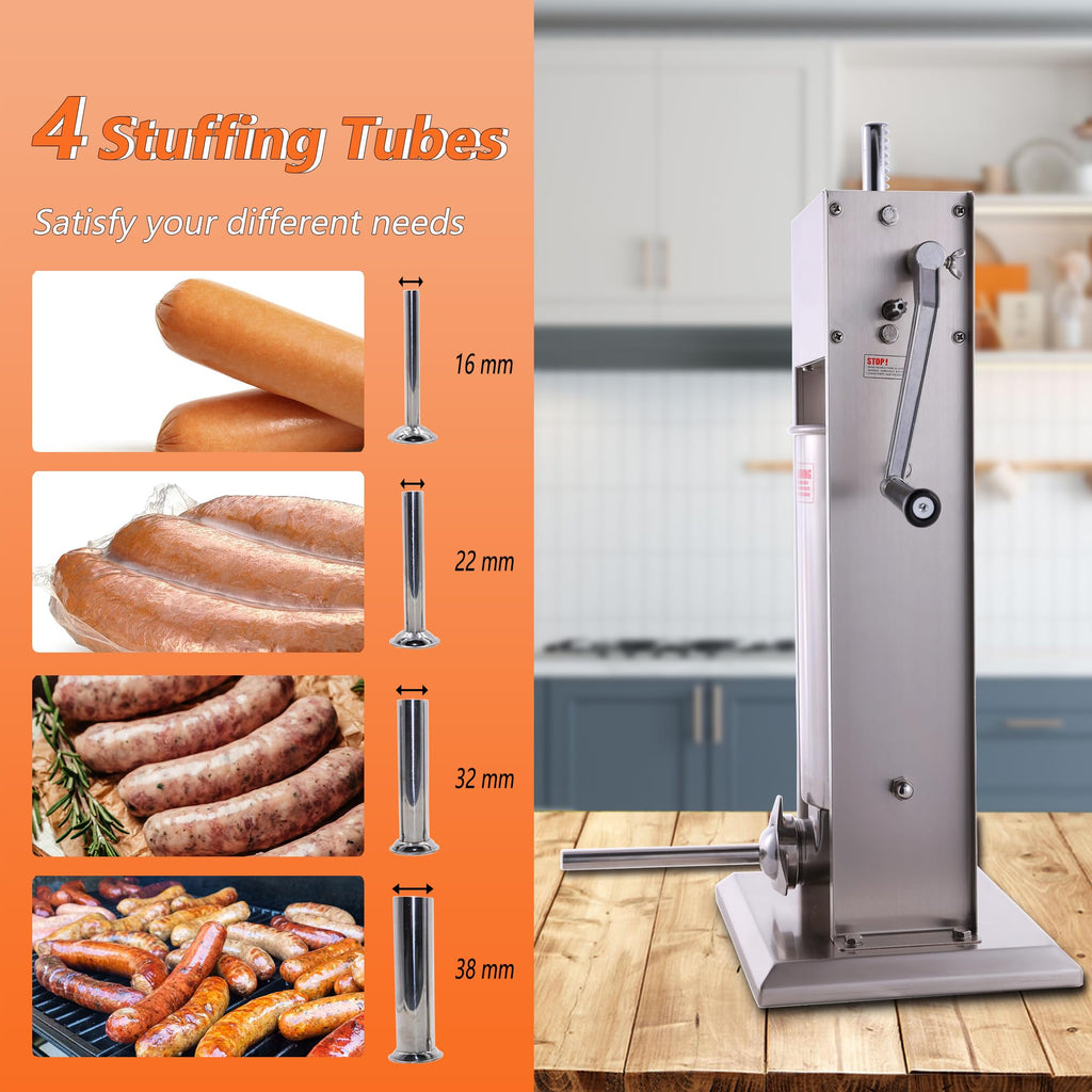 Stainless Steel Sausage Stuffer and Meat Mixer W8737