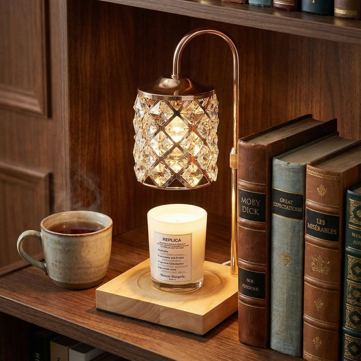 Dimmable Height Adjustable Candle Warmer Lamp with Timer and Remote X8776