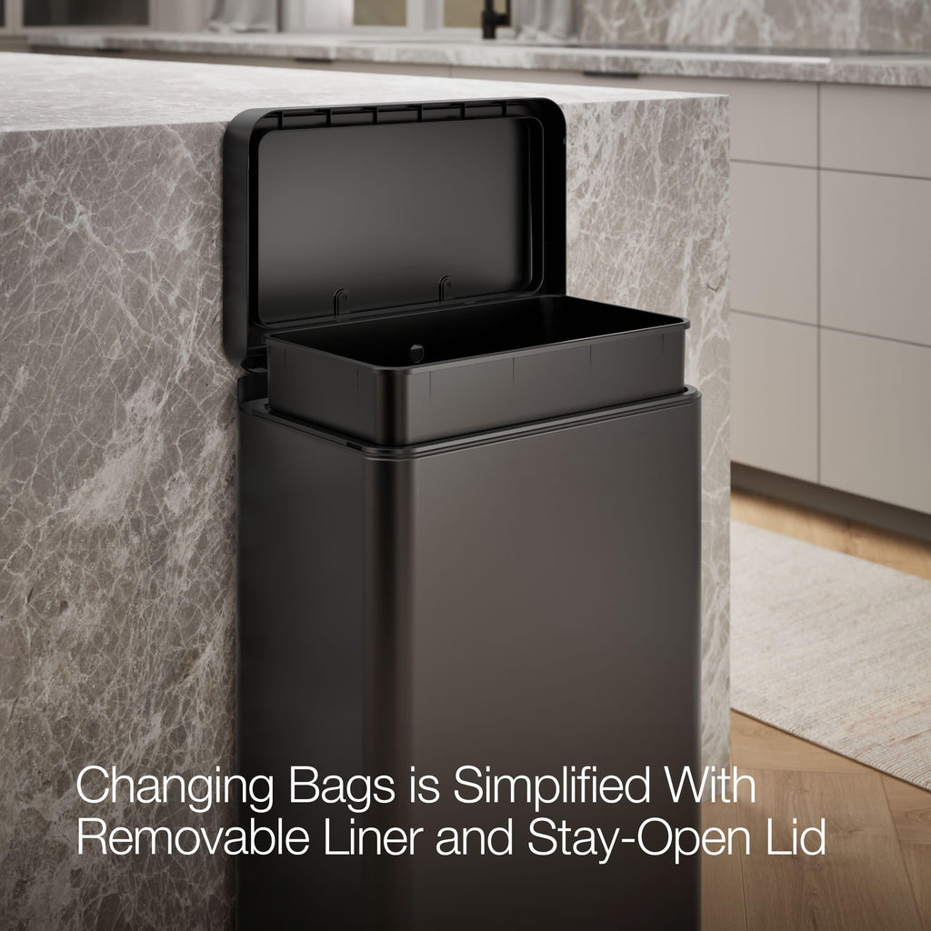 13-Gallon Stainless Steel Step Trash Can S4086