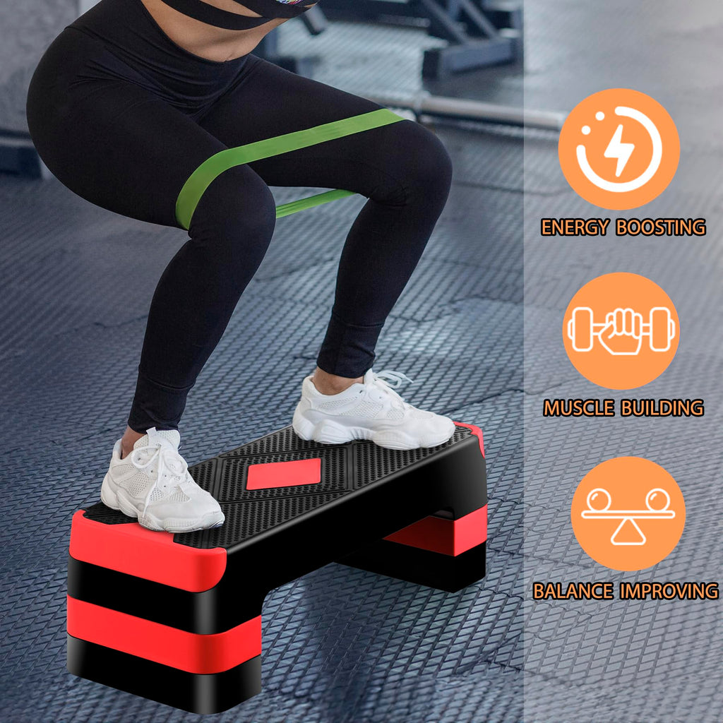 Adjustable Aerobic Stepper with Risers A840