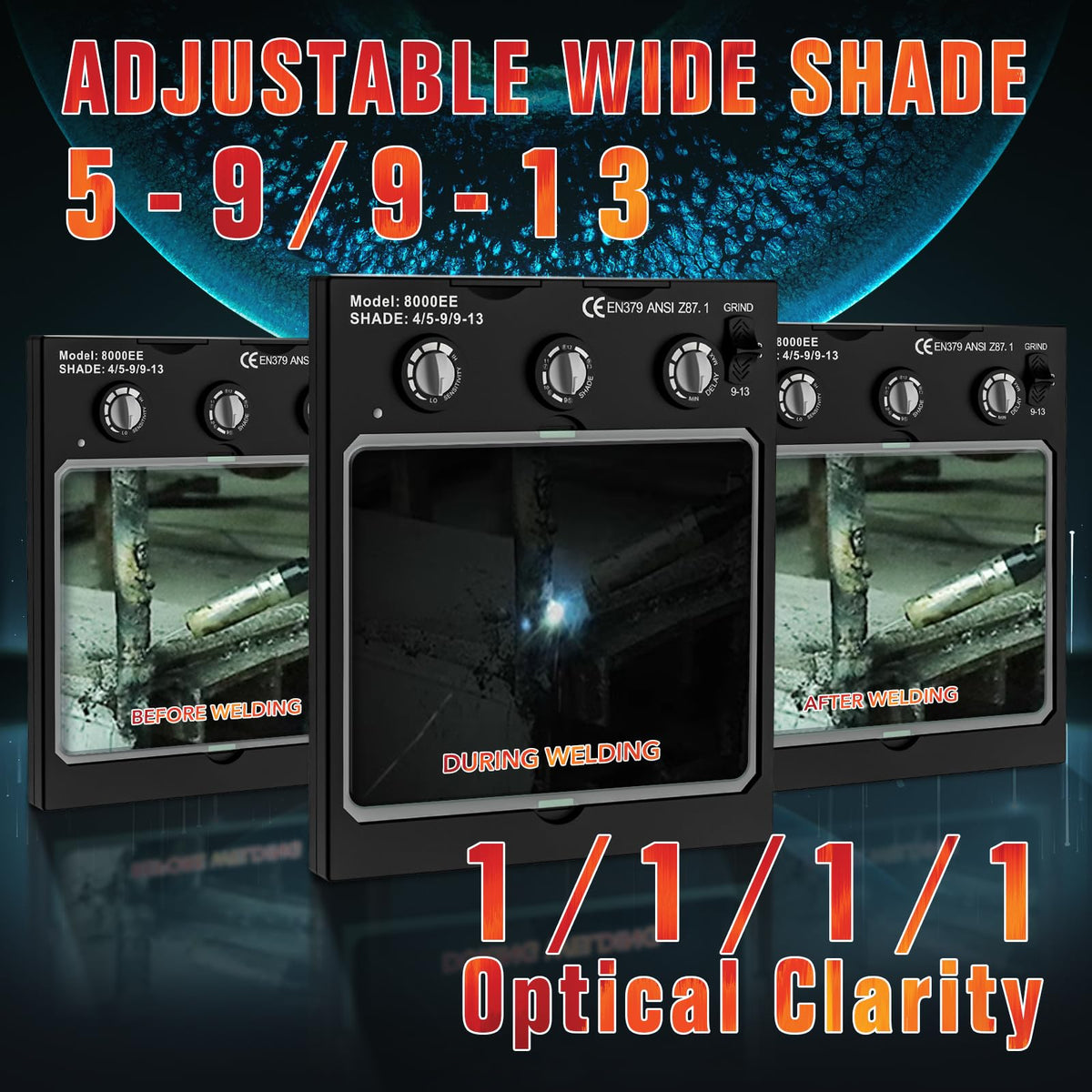 Auto Darkening True Color Welding Lens D672