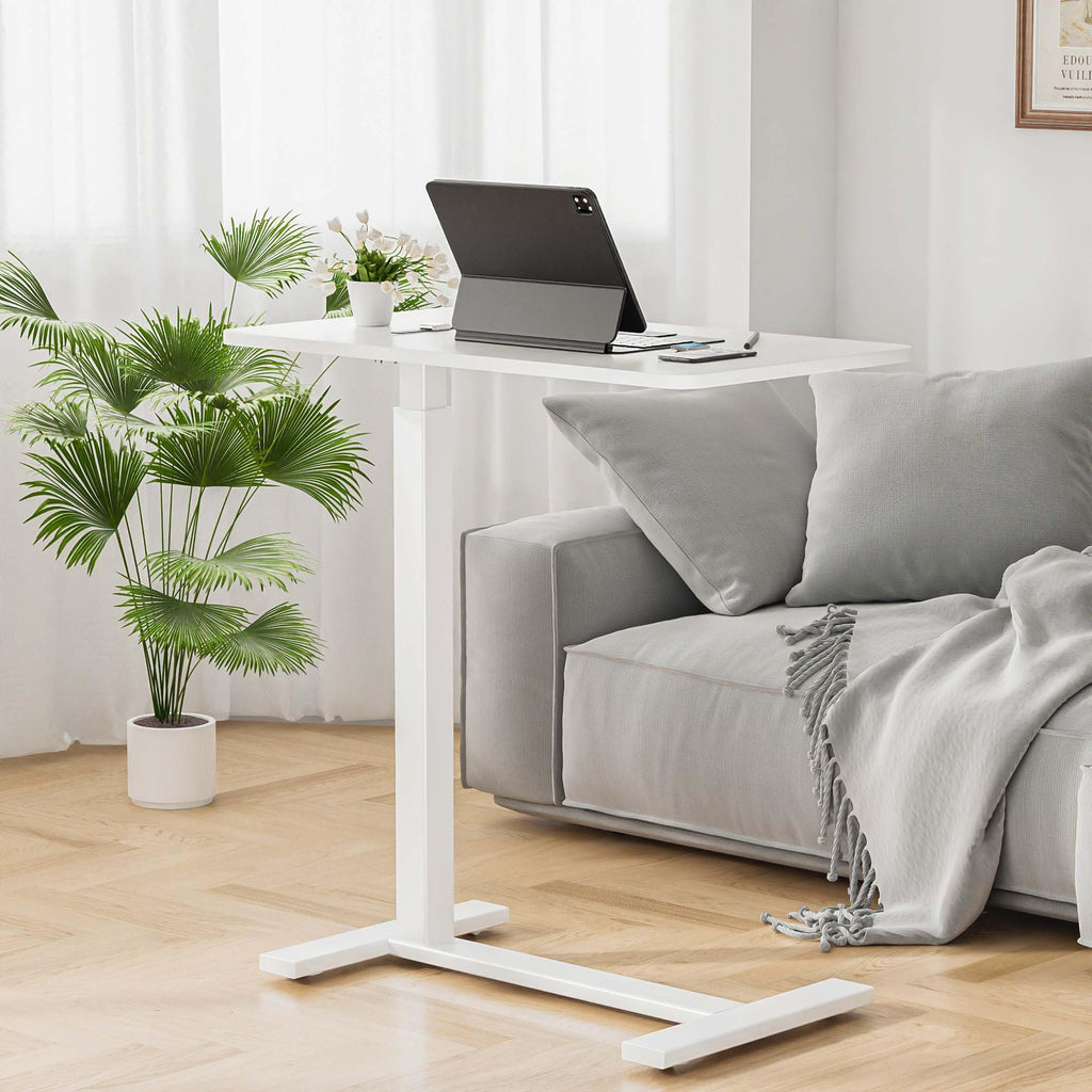 Hospital Over Bed Table with Wheels White J907