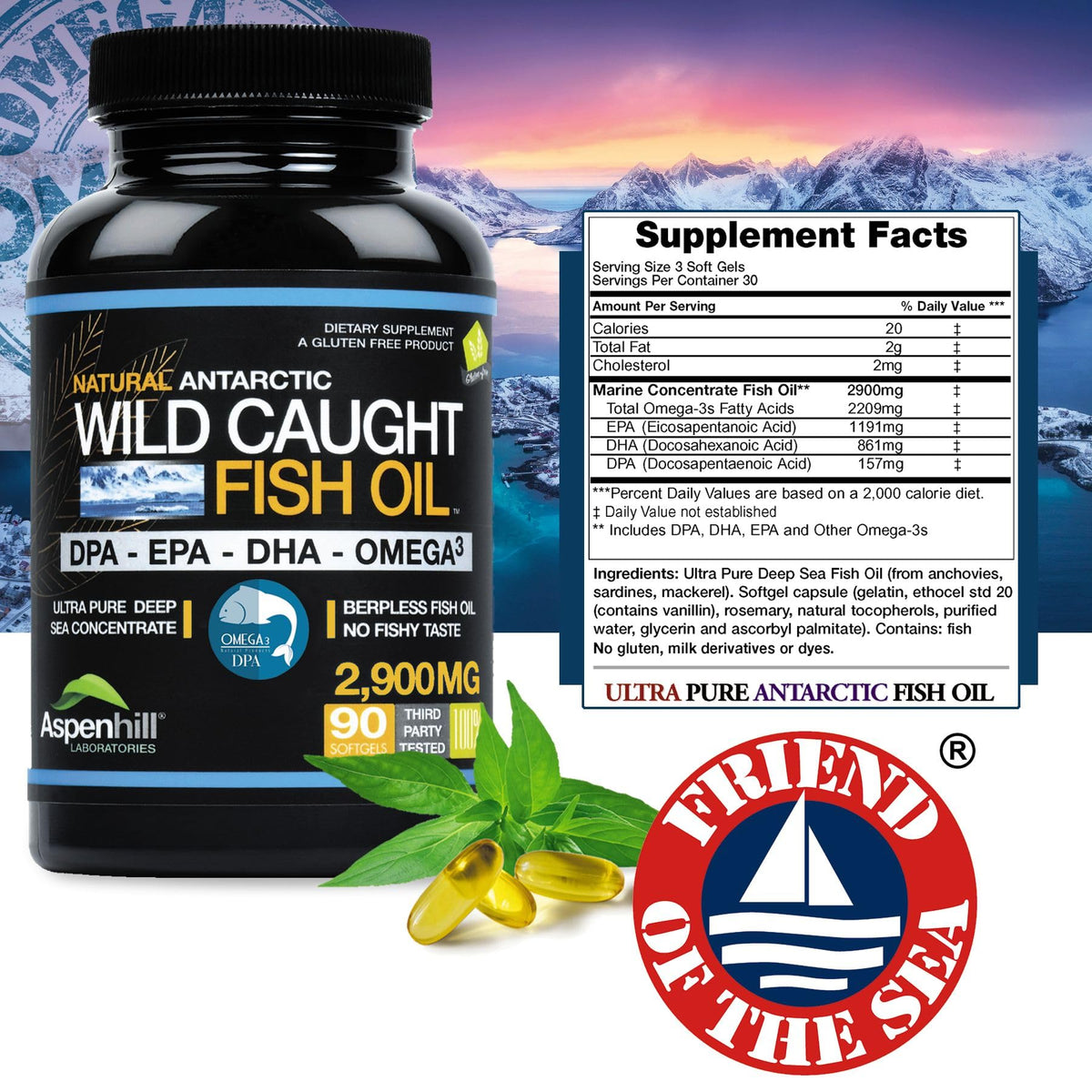 2900 mg Omega-3 Fish Oil 90 SoftGels Y446753