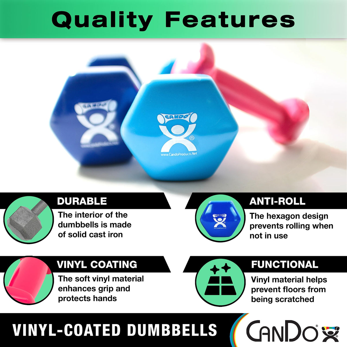 Vinyl Coated Dumbbells D9078