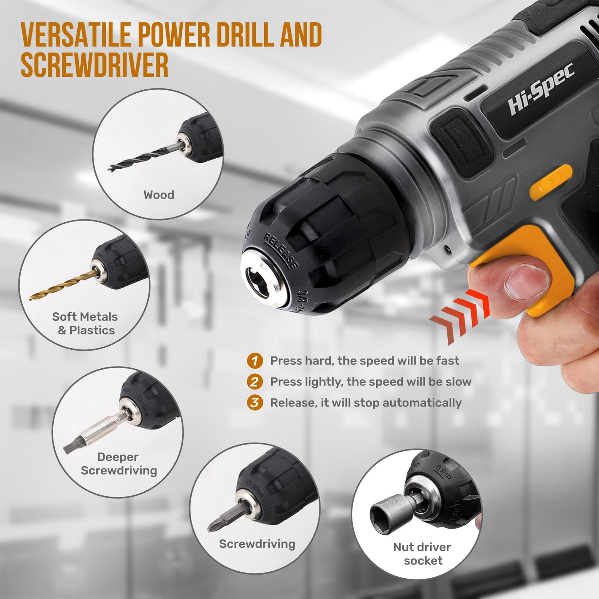 8V Cordless Drill Set & Household Tool Kit C22997