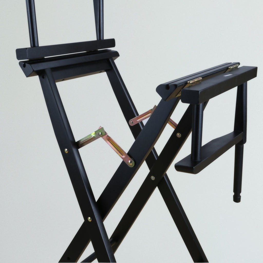 Director Chair Bar Height Black Frame Gold Canvas T9845