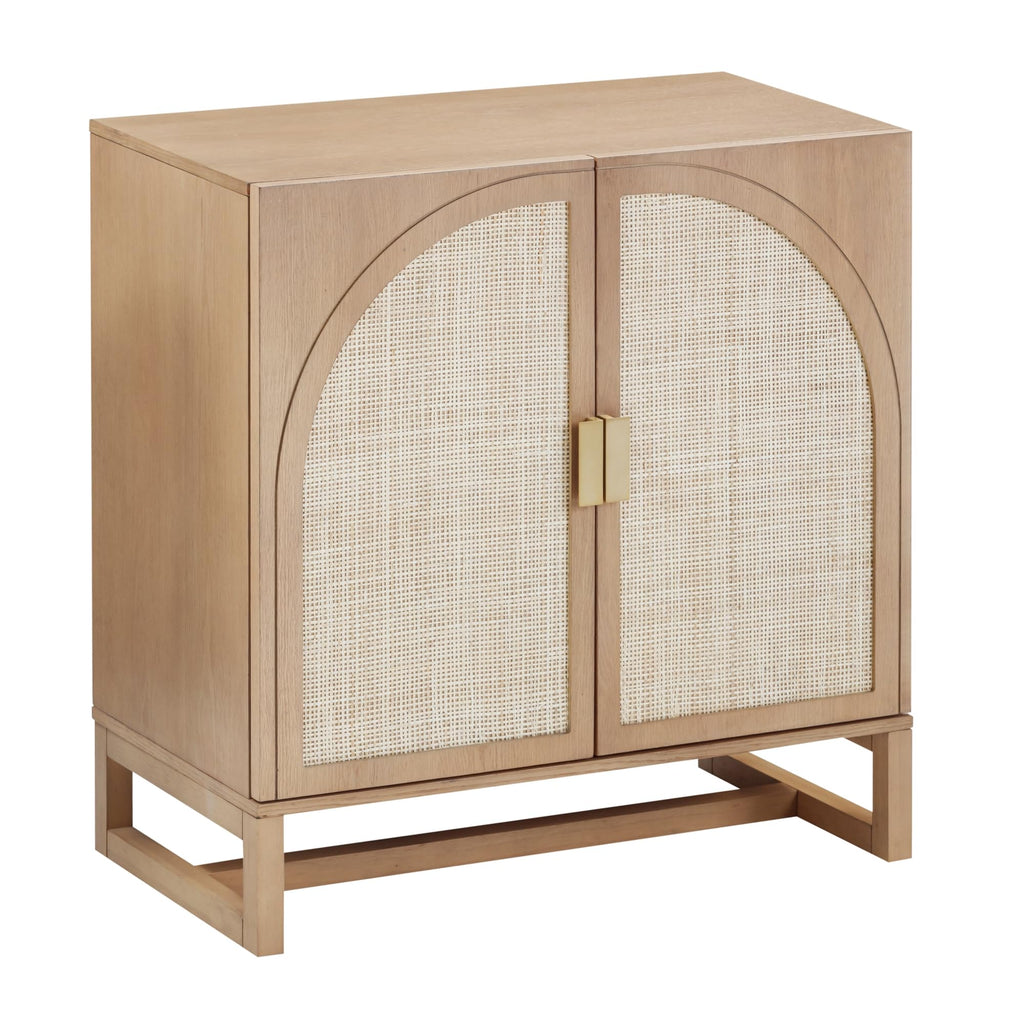 Mid-Century Modern Wood Storage Cabinet with Doors F9078