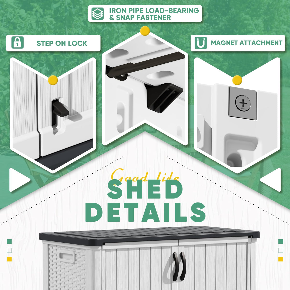 White 26 Cu Ft Lockable Outdoor Storage Cabinet D79944
