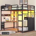 Twin Loft Bed with Storage and 6 Drawers J2655