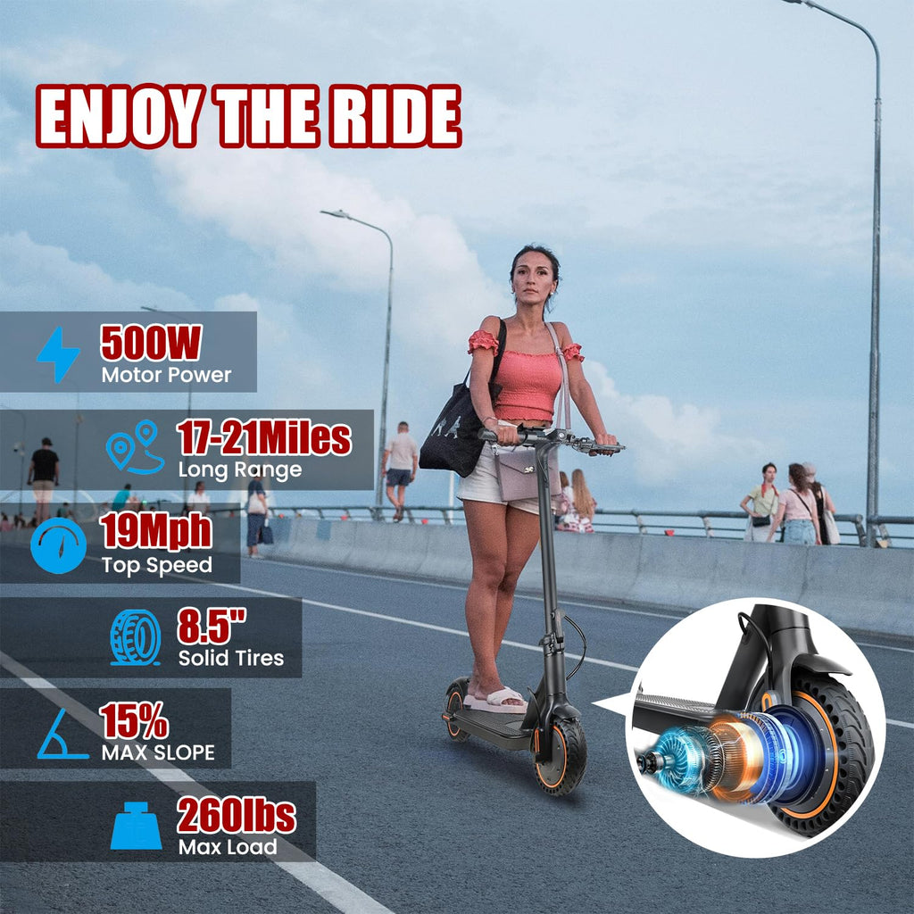 500W Foldable Electric Scooter with Dual Braking System D68144