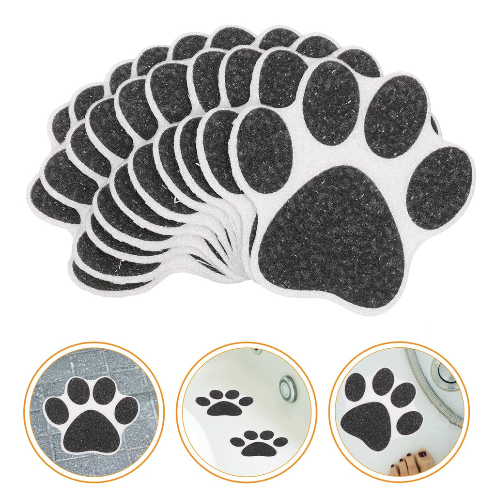Non Slip Bathtub Stickers 10 pcs Dog Paw Decals Q685375