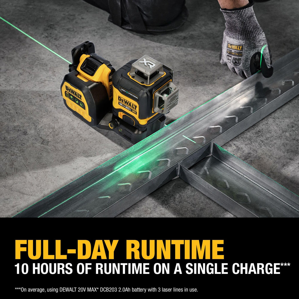 12V/20V MAX XR Line Laser, High Precision 3 X 360, Green G9858