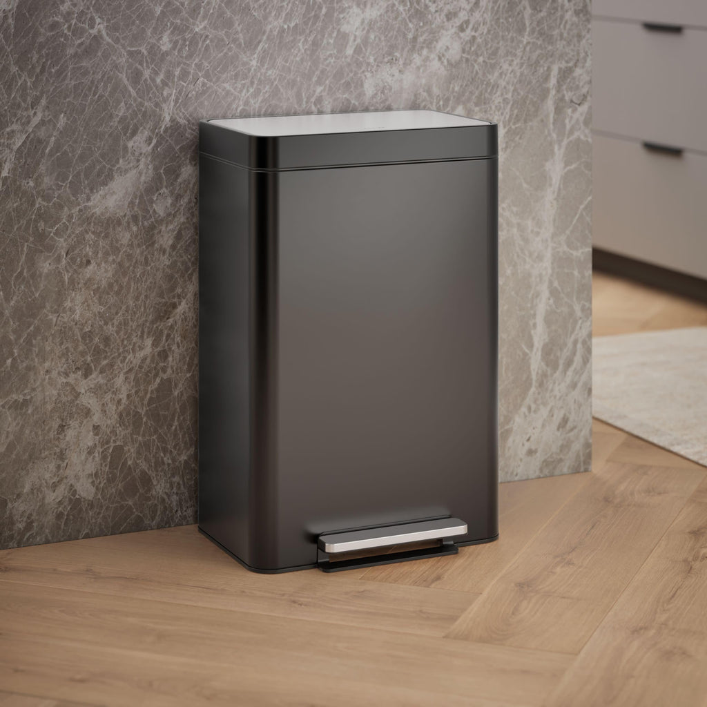 13-Gallon Stainless Steel Step Trash Can S4086