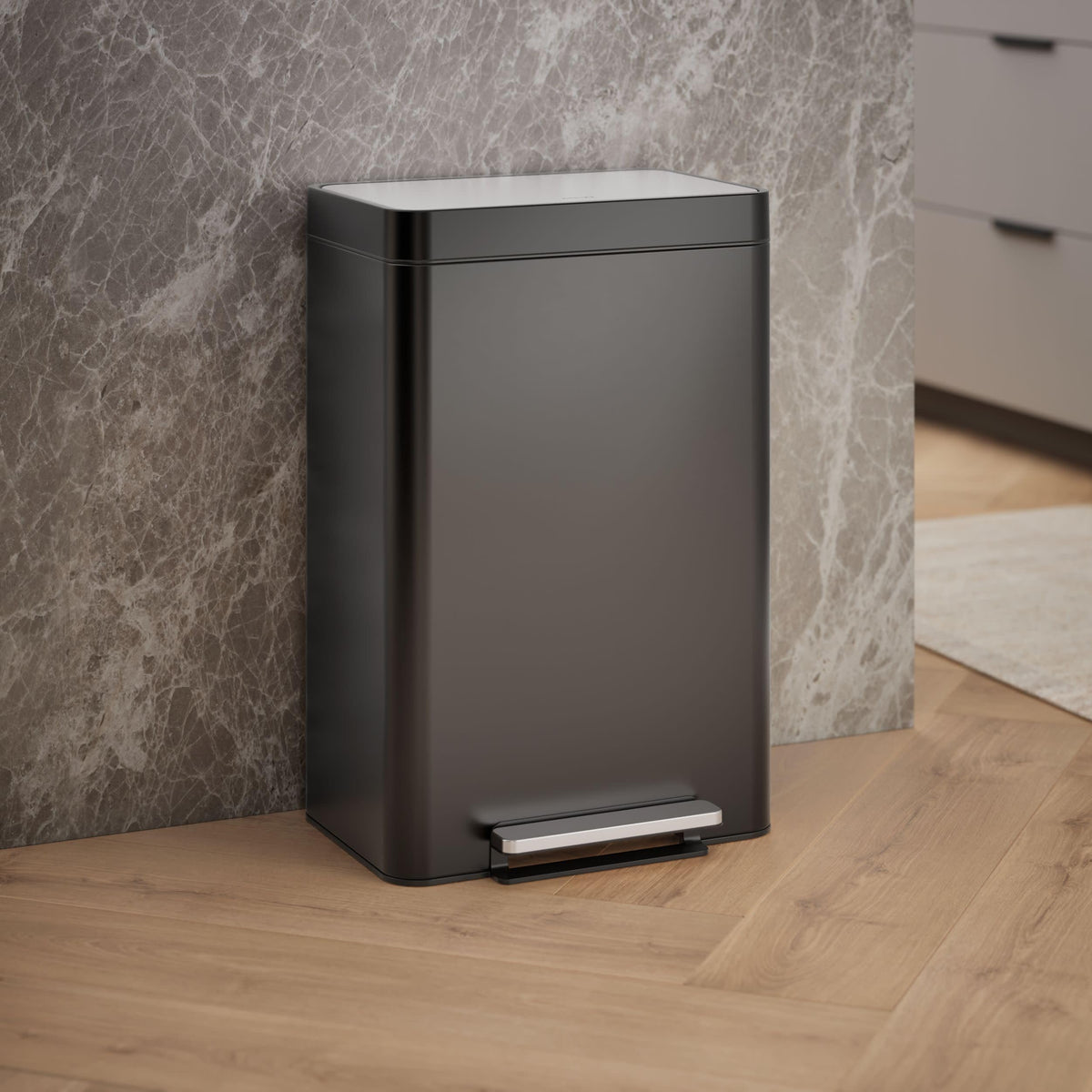 13-Gallon Stainless Steel Step Trash Can S4086